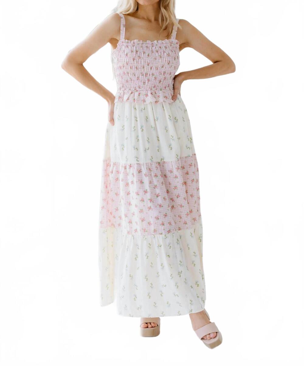 NEW J.NNA clara maxi dress in pink and white floral